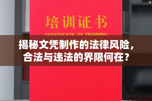 晋中揭秘文凭制作的法律风险，合法与违法的界限何在？